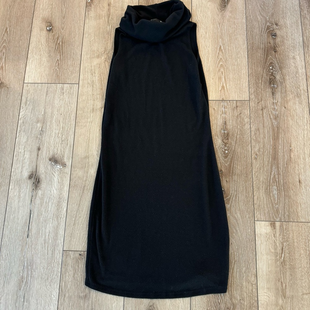 NWOT Black Sweater Dress Turtleneck Dress Soft Fuzzy Cozy Sweater Mini Dress S